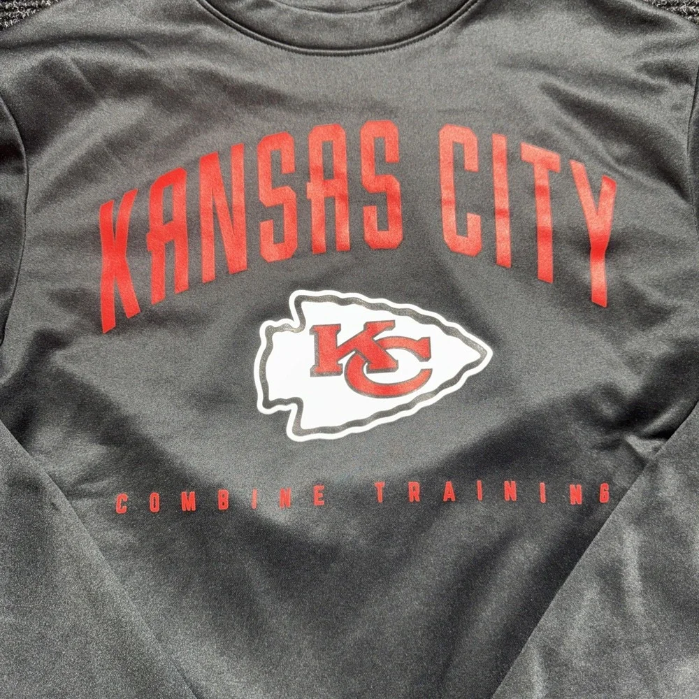 Kansas City Chiefs Sweatshirt‎ Small Black NFL Crewneck Pullover Training